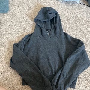 Grey cropped hoodie